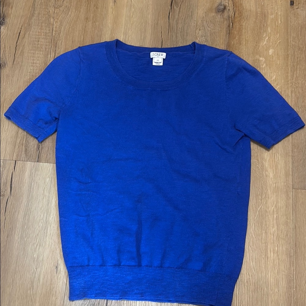 J.Crew Blue Short Sleeve Sweater